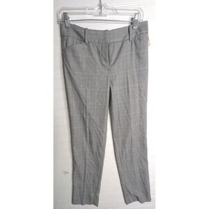 Talbots Women's Hampshire Ankle Pants Size 2 Black Pink Blue Plaid Business Wear